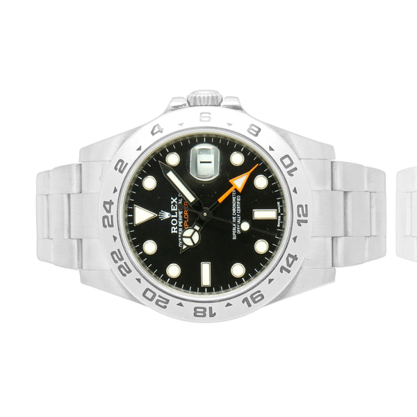 Rolex Stainless Steel Explorer II Black Dial 42mm