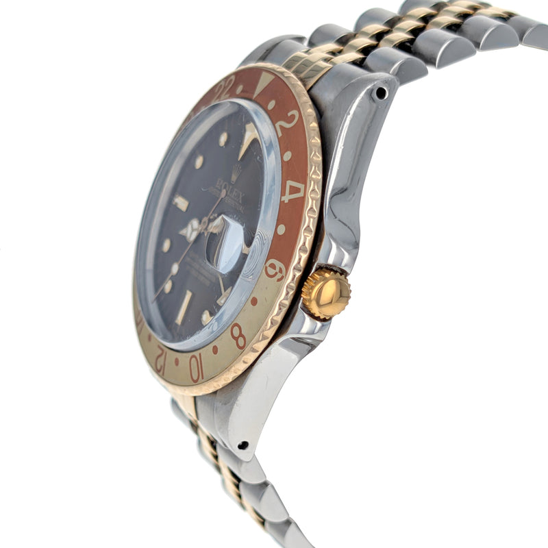 Rolex GMT-Master Stainless Steel Yellow Gold Root Beer 16753