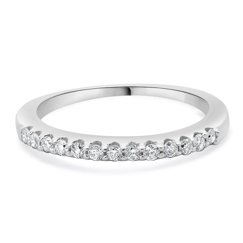 14 Karat White Gold Diamond Band