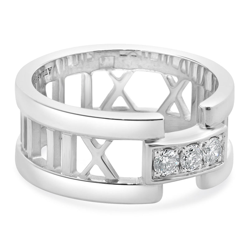 Tiffany & Co. 18 Karat White Gold 2003 Diamond Atlas Band