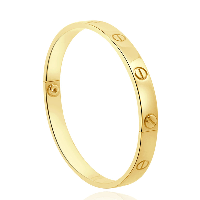 Cartier 18 Karat Yellow Gold Love Bracelet, Size 18 – E.D.