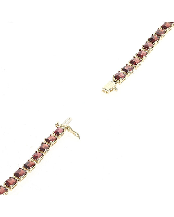 Pyrope Garnet Inline Bracelet in Yellow Gold