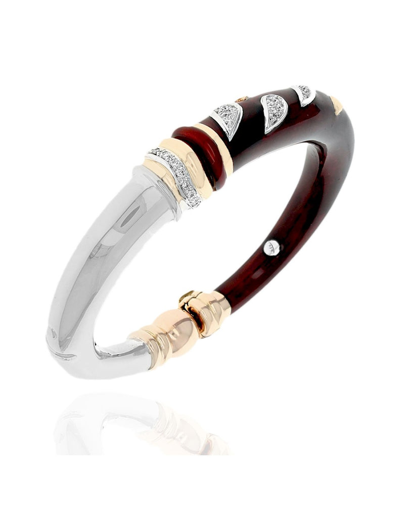 La Nouvelle Bague Diamond and Enamel Bangle