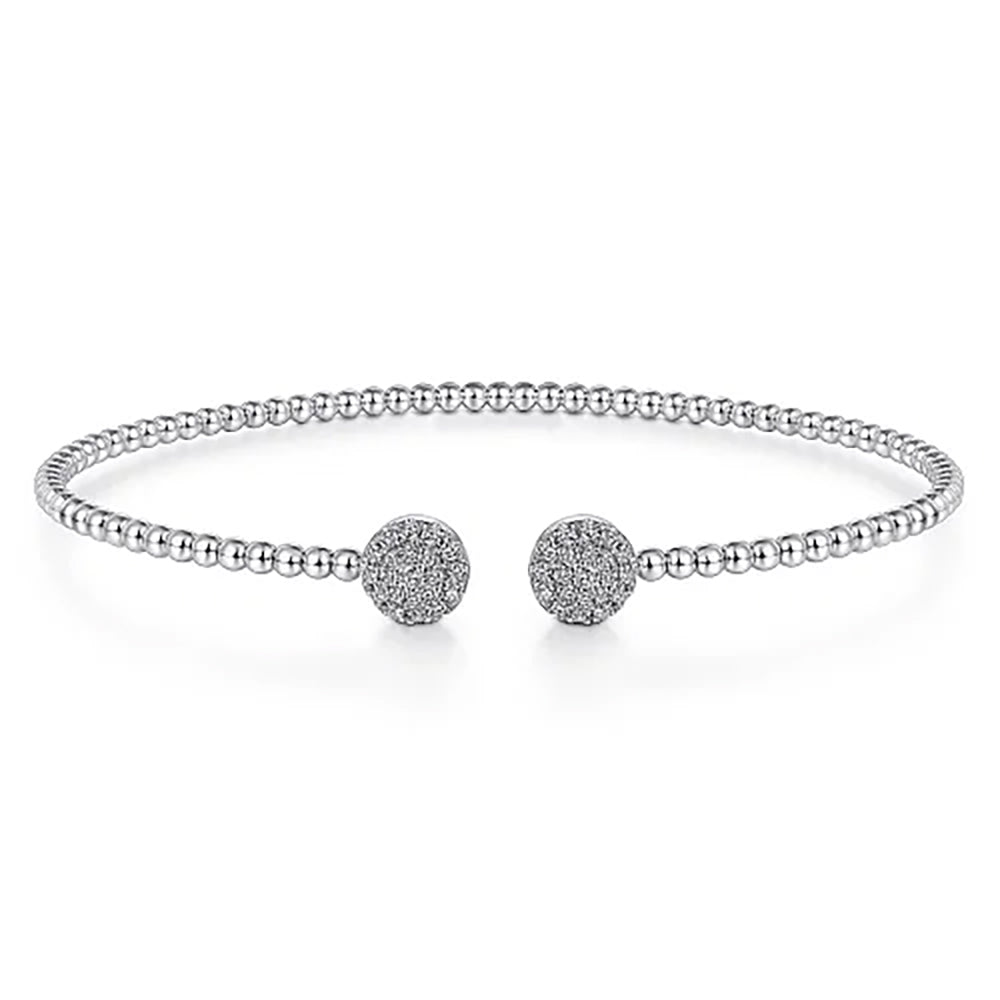 Gabriel & Co. Bujukan Diamond End Cuff in White Gold