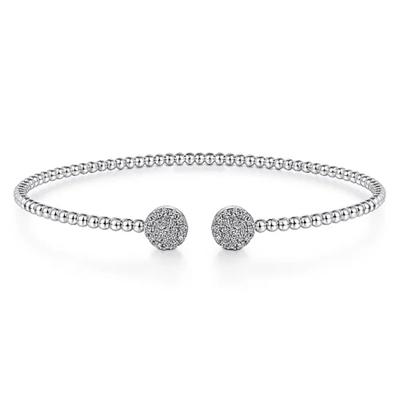 Gabriel & Co. Bujukan Diamond End Cuff in White Gold