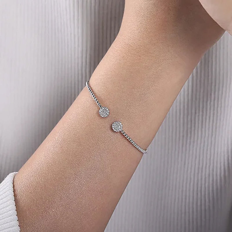 Gabriel & Co. Bujukan Diamond End Cuff in White Gold