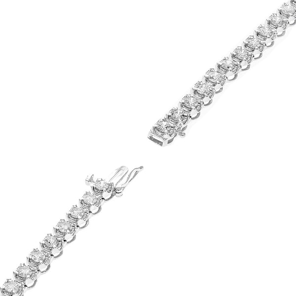 Diamond Inline Bracelet in White Gold
