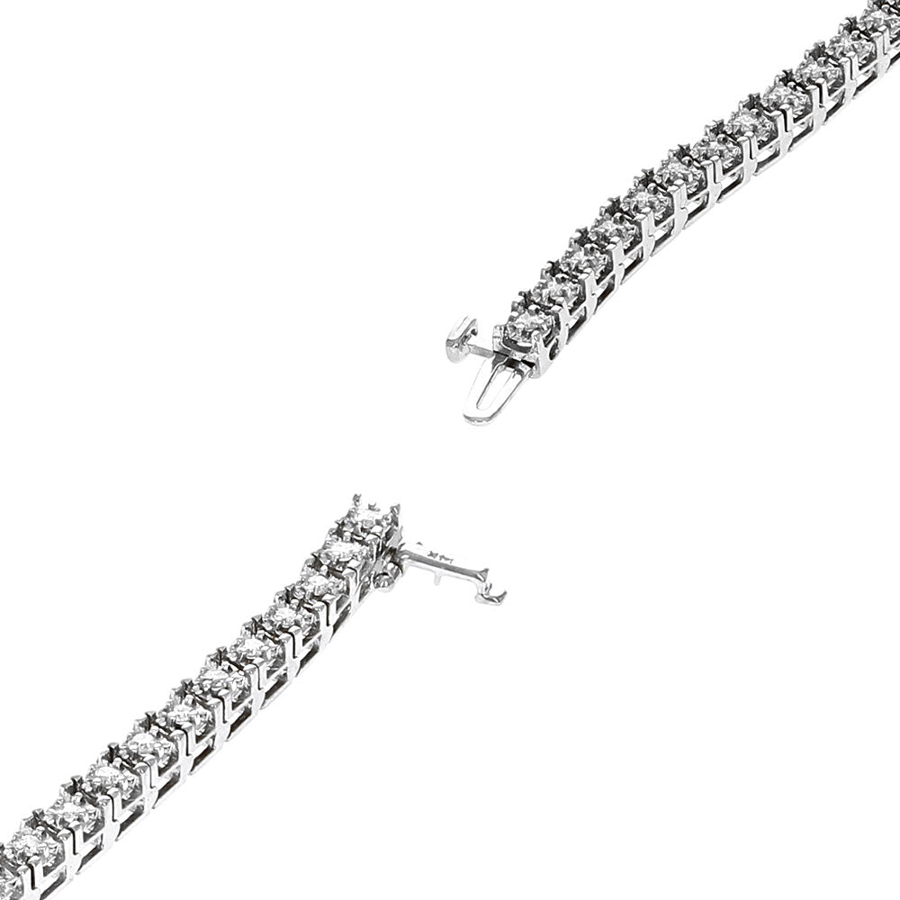 Diamond Inline Bracelet in White Gold