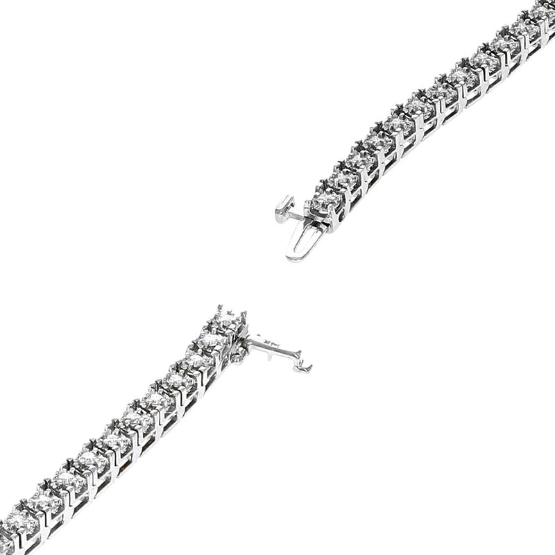 Diamond Inline Bracelet in White Gold