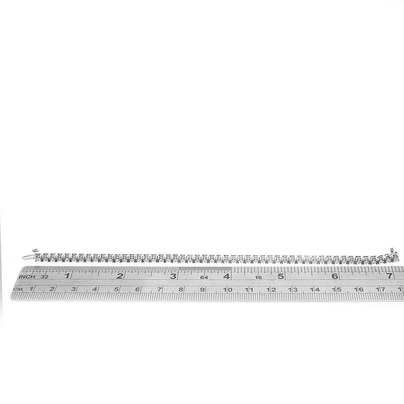 Diamond Inline Bracelet in White Gold