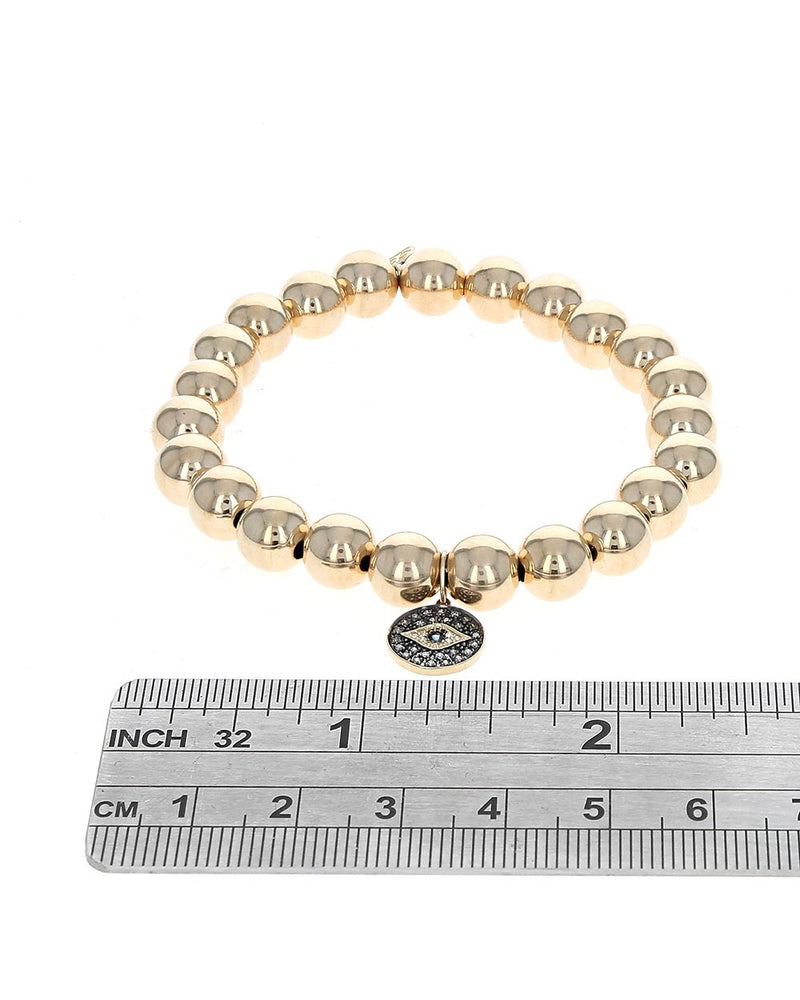 Sydney Evan Ball Bracelet with Evil Eye Charm