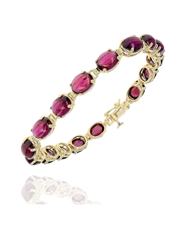 Amethyst Cabochon Inline Bracelet