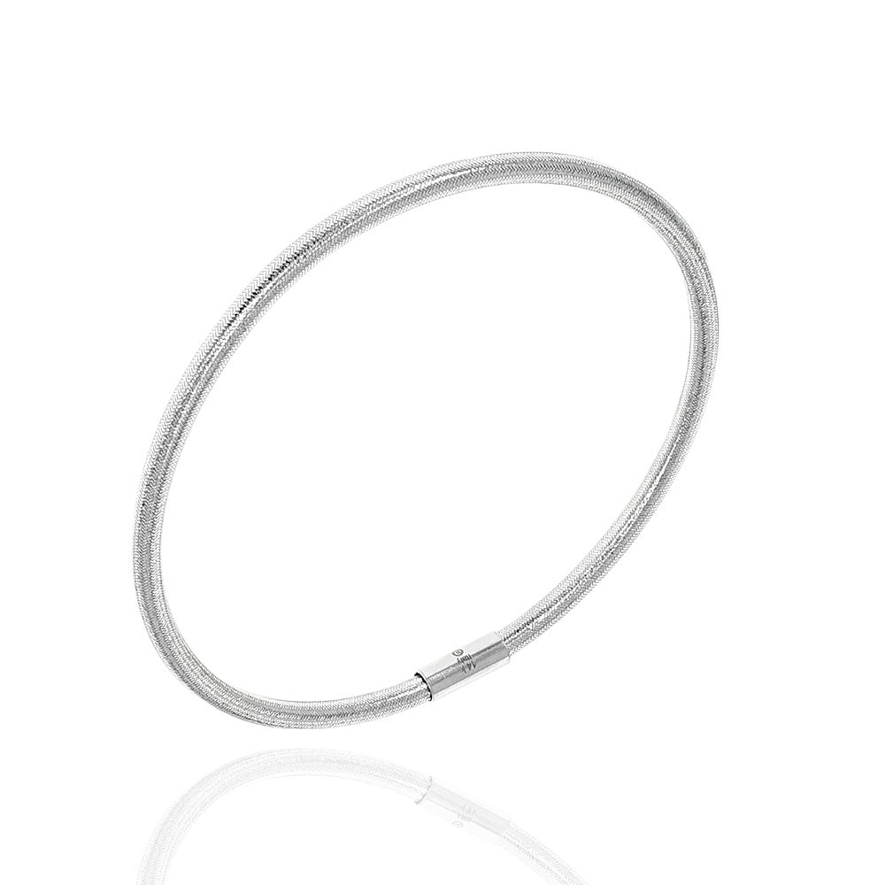 Mesh Bangle Trio in 14K White Gold