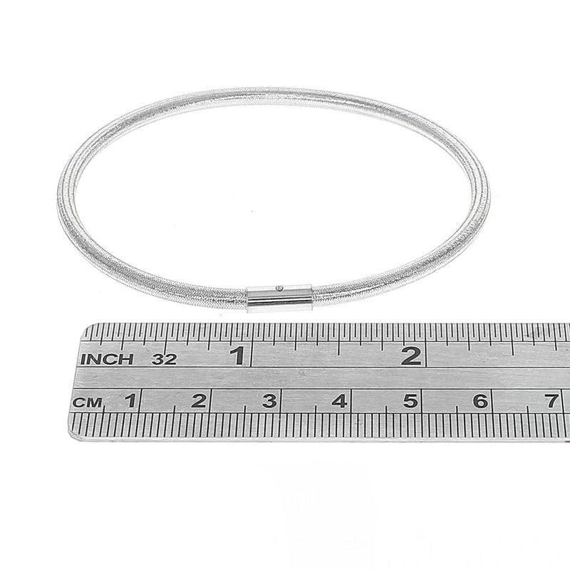 Mesh Bangle Trio in 14K White Gold