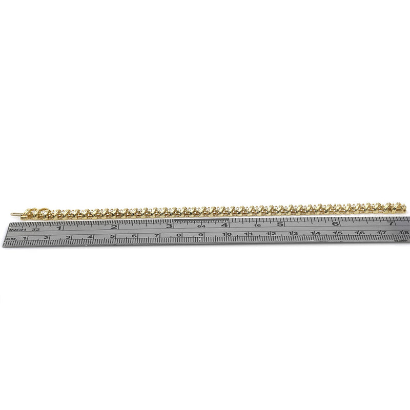 Diamond Twisted S Link Inline Bracelet