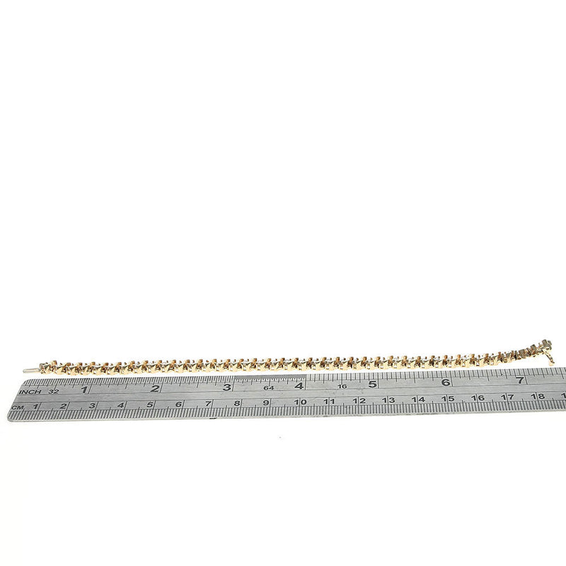 Round Diamond S Link Inline Bracelet