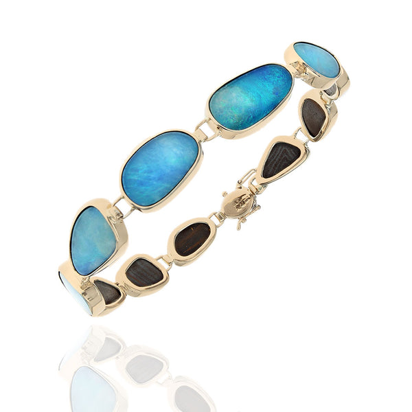 Australian Opal Doublet Inline Bracelet