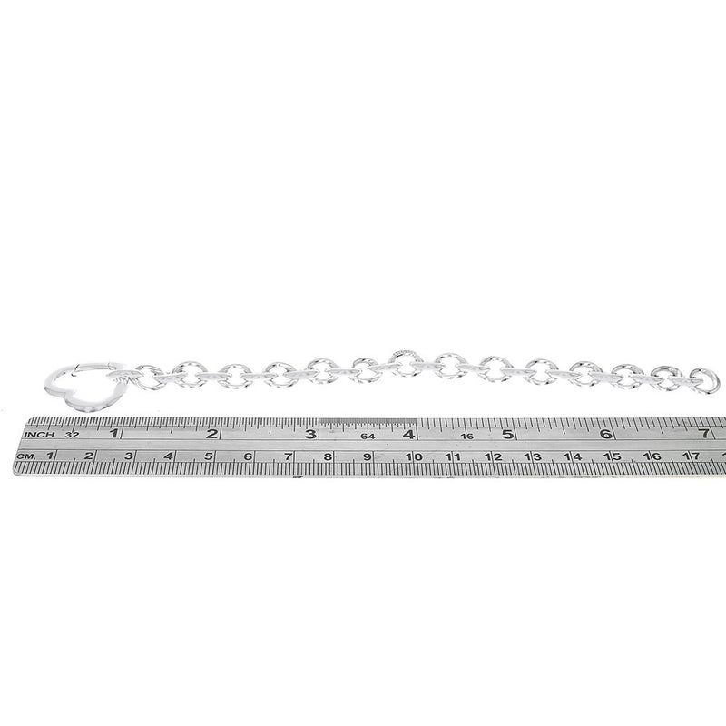 Tiffany & Co. Heart Clasp Chain Link Bracelet in Sterling Silver