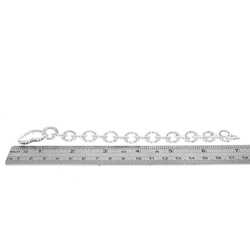 Tiffany and Co Heart Clasp Cable Chain Bracelet in Sterling Silver