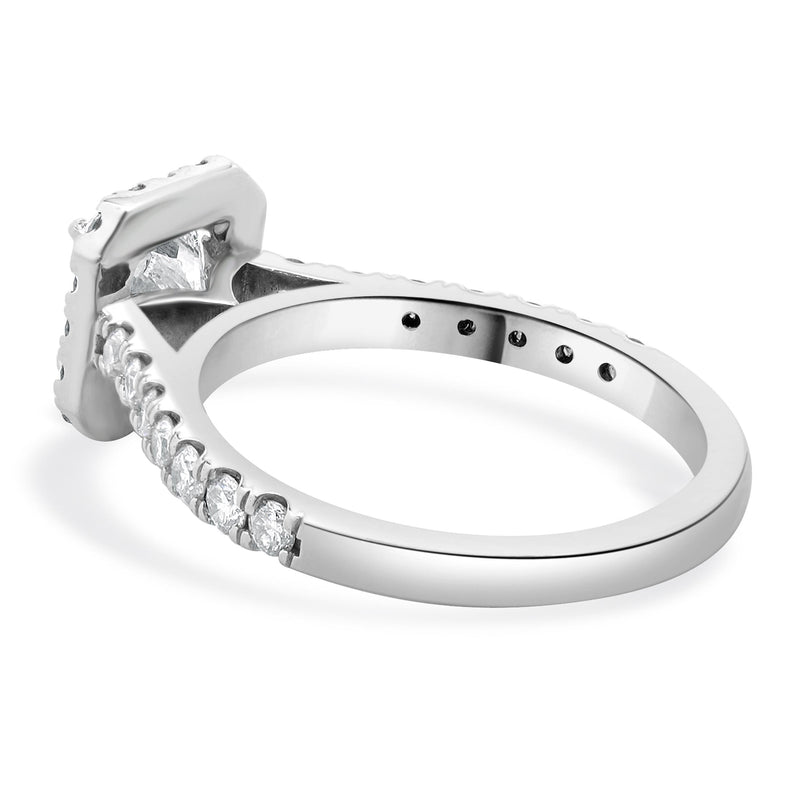 14 Karat White Gold Princess Cut Diamond Engagement Ring