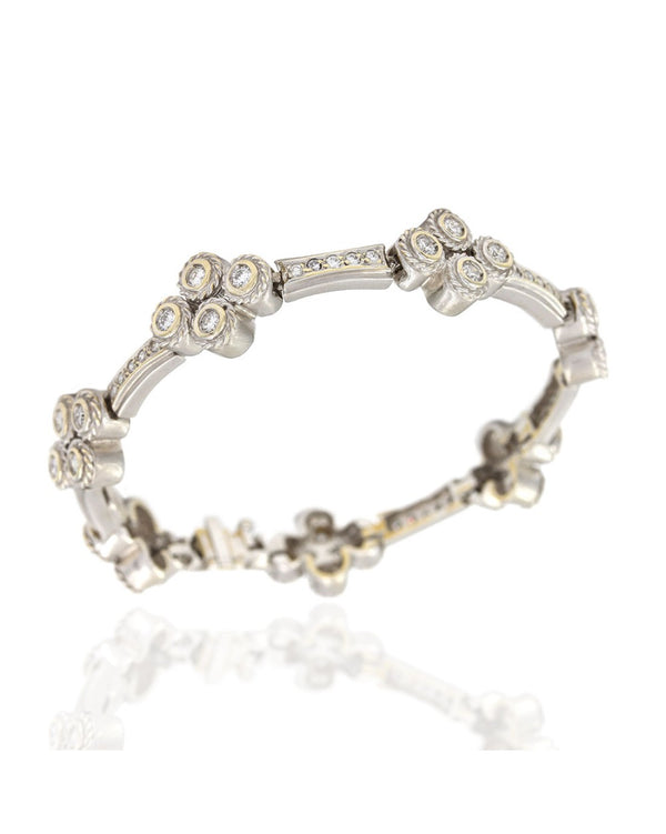 Diamond Cluster Bracelet in Gold