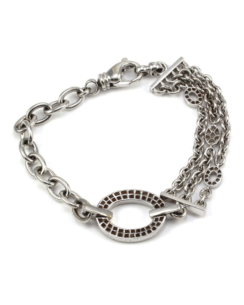 Norman Covan Diamond Station Chain Bracelet in Gold