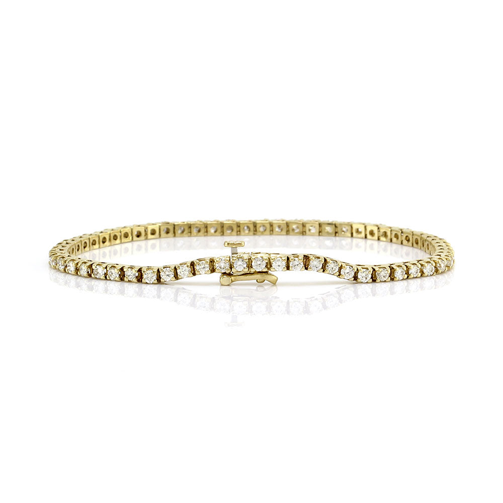 Diamond Inline Bracelet in Yellow Gold