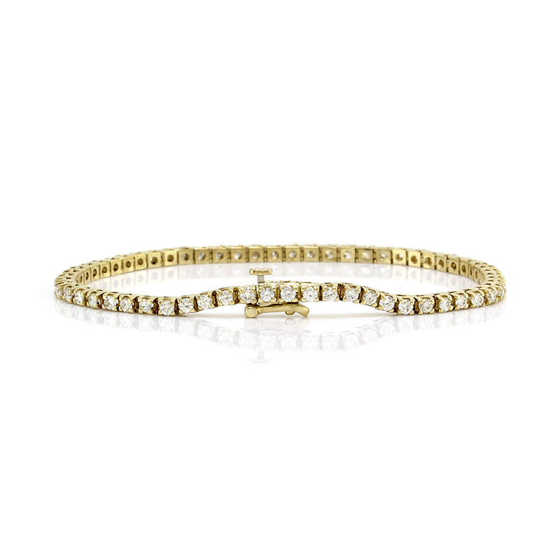 Diamond Inline Bracelet in Yellow Gold