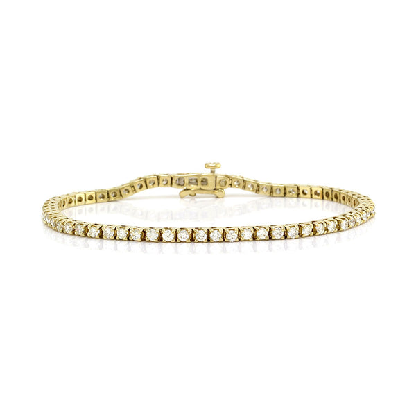 Diamond Inline Bracelet in Yellow Gold