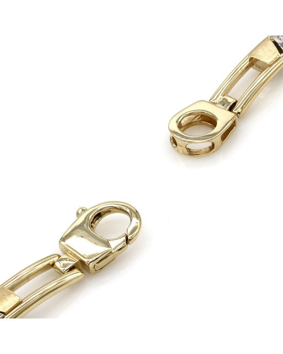 Gentleman's Diamond Link Bracelet in Gold