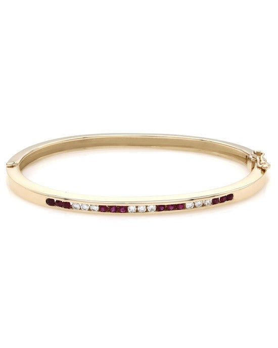 Ruby and Diamond Bracelet in Gold