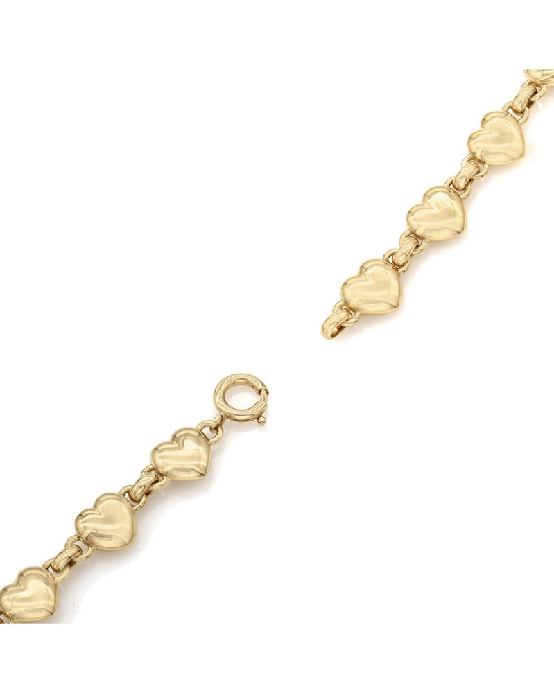 Heart Link Bracelet in Gold