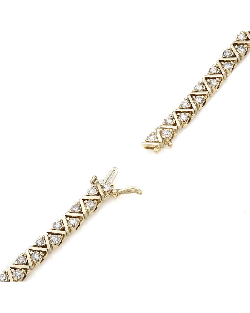 14KY Diamond Zig Zag Bracelet