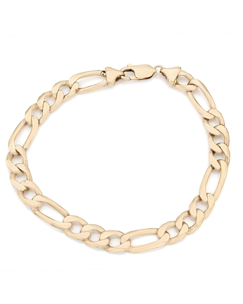 Gentlemans 14K Figaro Link Bracelet