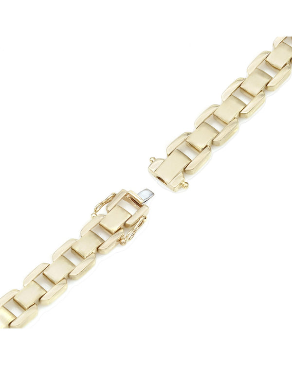 Gentlemans Chocolate and Yellow Diamond I.D. Style Bracelet