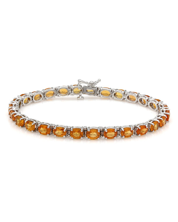 Orange Sapphire Inline Bracelet