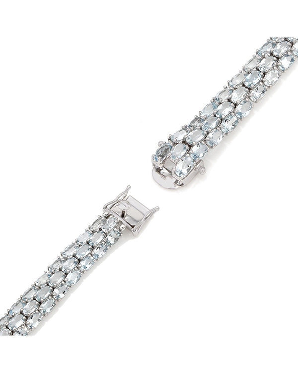 3 Row Sky Blue Topaz Bracelet