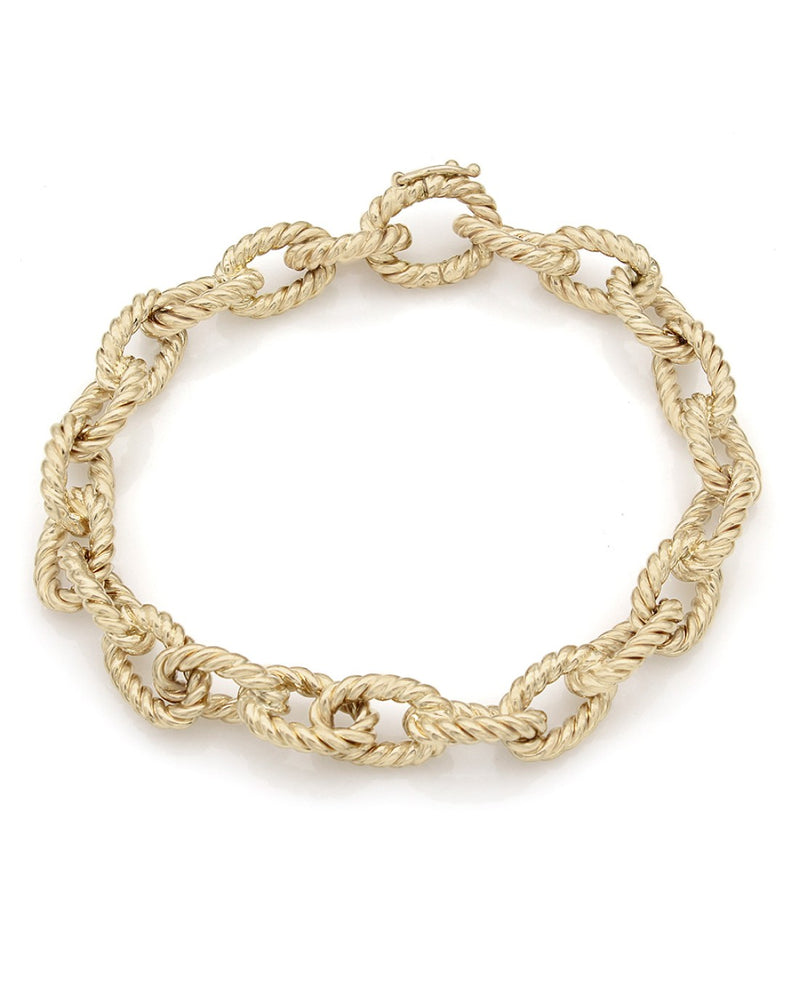 Oval Rope Link Chain Bracelet