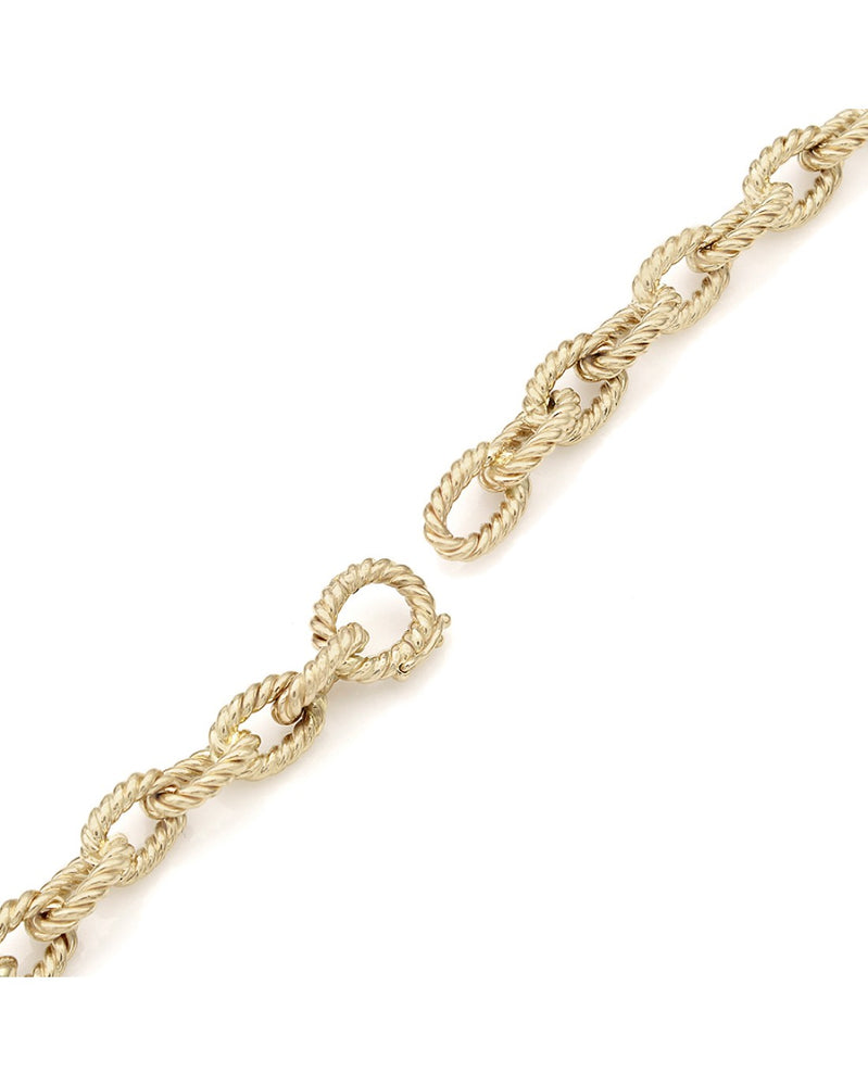 Oval Rope Link Chain Bracelet