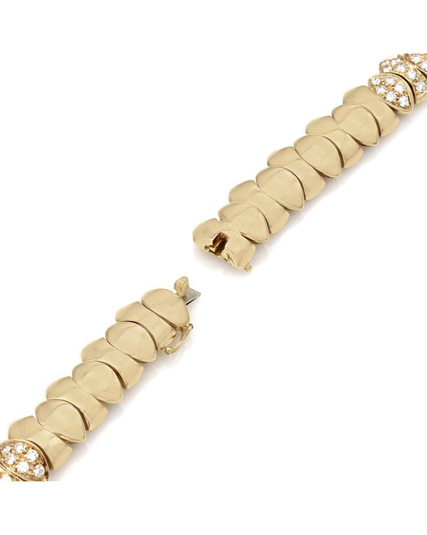 Custom Link Diamond Bracelet in Gold