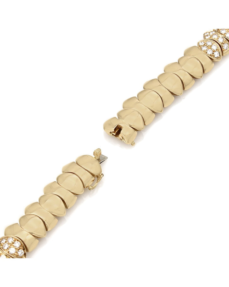 Custom Link Diamond Bracelet in Gold