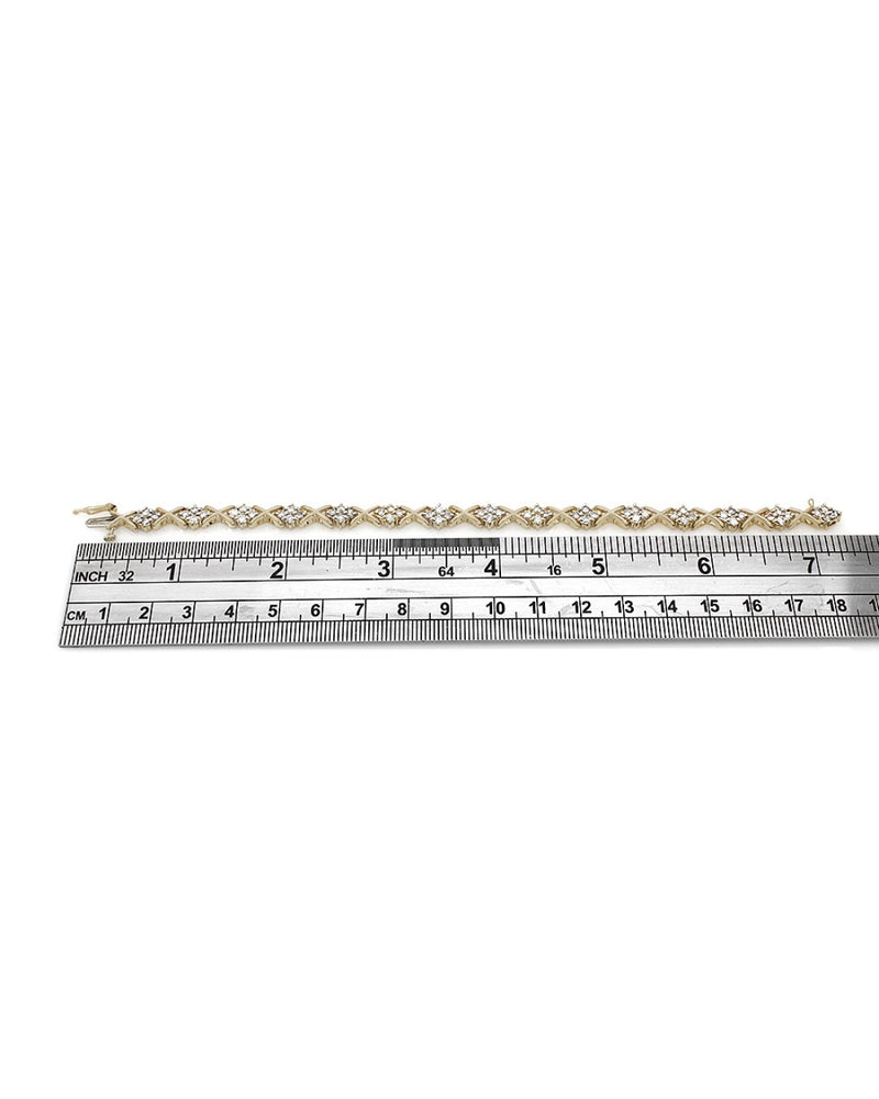 Diamond X Bracelet in Gold