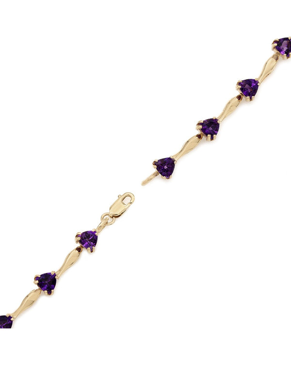 Amethyst Bar Link Inline Bracelet