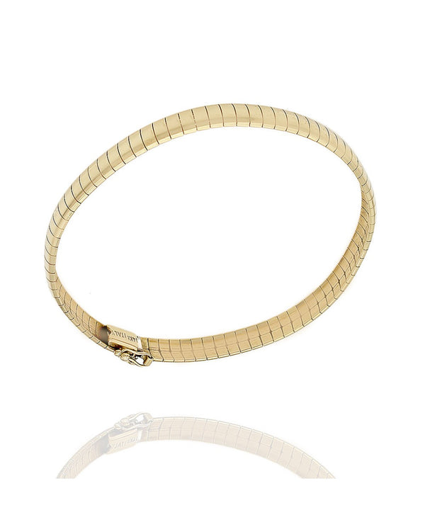 Domed Omega Bracelet in Gold