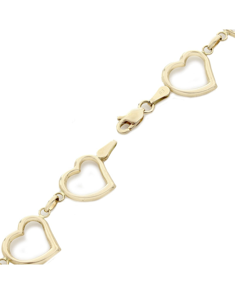 Heart Link Bracelet in Gold