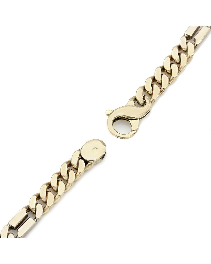 Gentlemans 2 Tone Custom Link Curb Bracelet