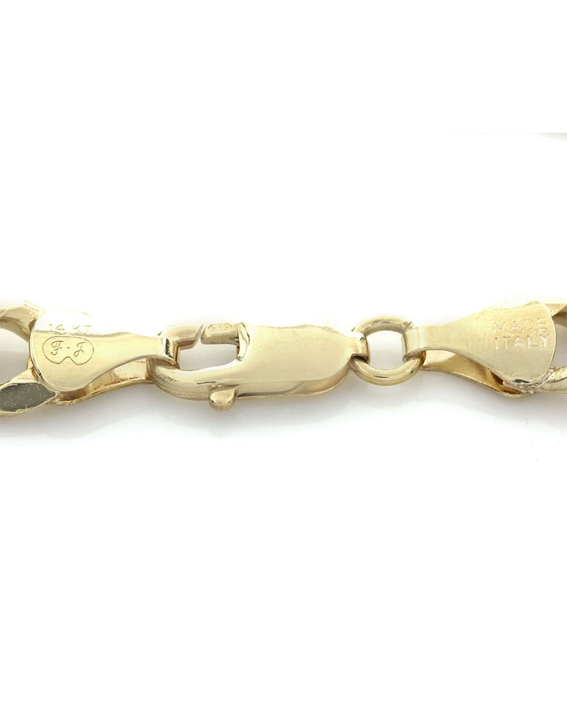 Figaro Link Bracelet in Yellow Gold