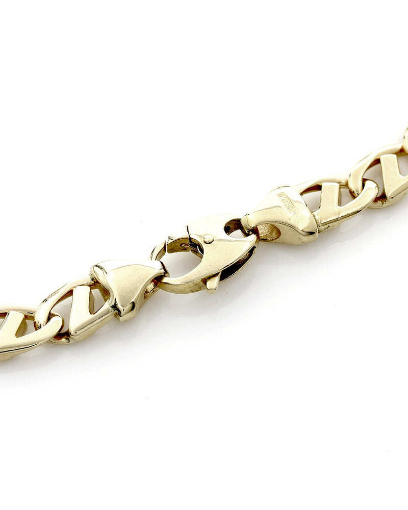 Flat Mariner Link Bracelet in Yellow Gold