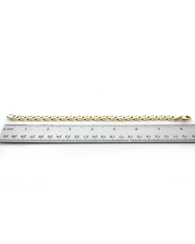 Flat Mariner Link Bracelet in Yellow Gold