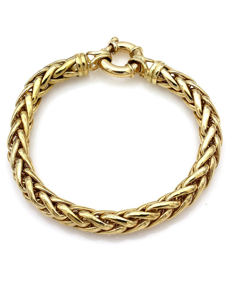 Foxtail Chain Bracelet in Yellow Gold